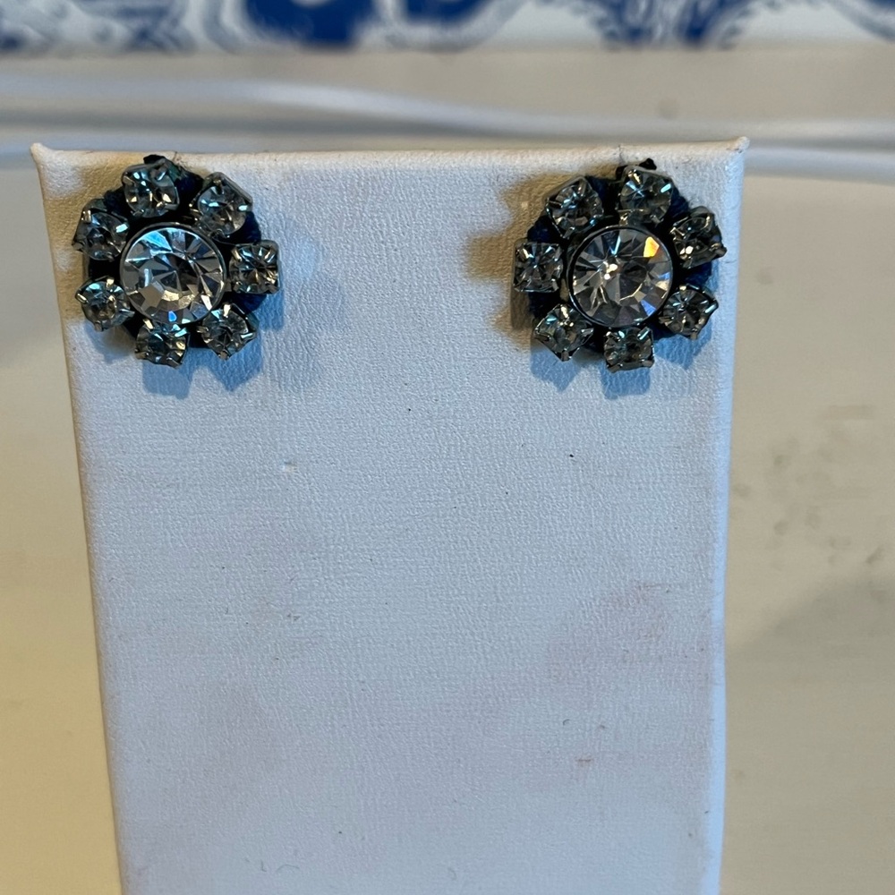 Elegant Silver and Crystal Earrings